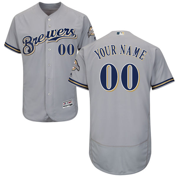 Men's Milwaukee Brewers Flex Base Custom Jersey MLBC0075